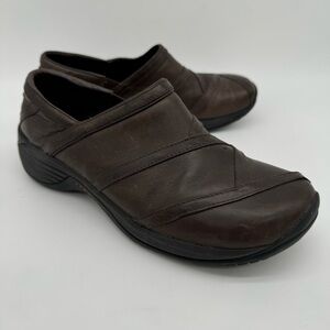 Merrell Encore Eclipse Brown Leather Slip On Moc Size 9